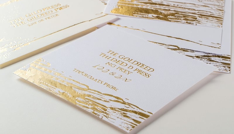 Luxury hot foil printed items by The Gilded Press