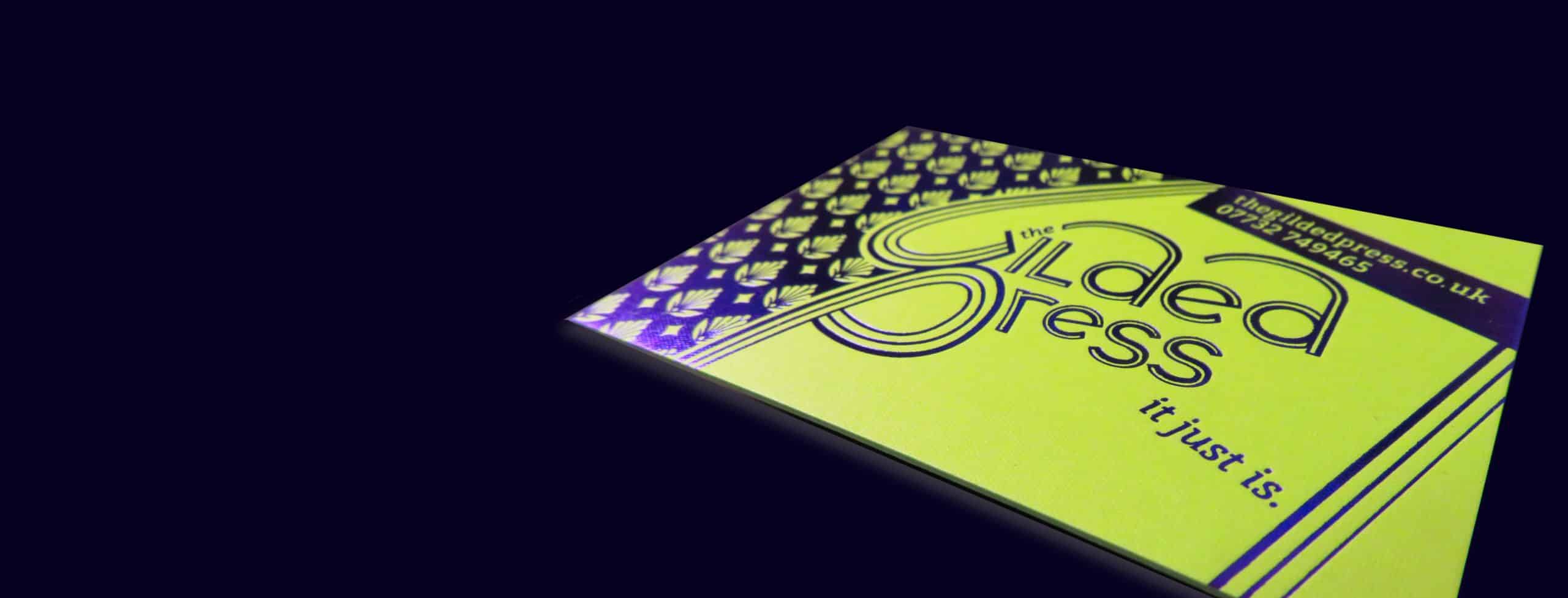 Metallic Purple Foil on duplexed Gmund Arsenic Card. Metallic Purple Foil on duplexed Gmund Arsenic Card.