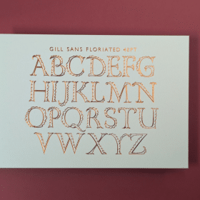 Gill Sans Floriated Type face